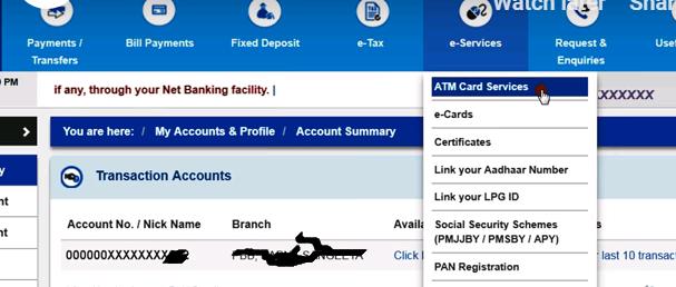 SBI pin for net banking
