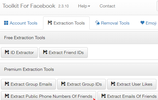 Face book tool kit 