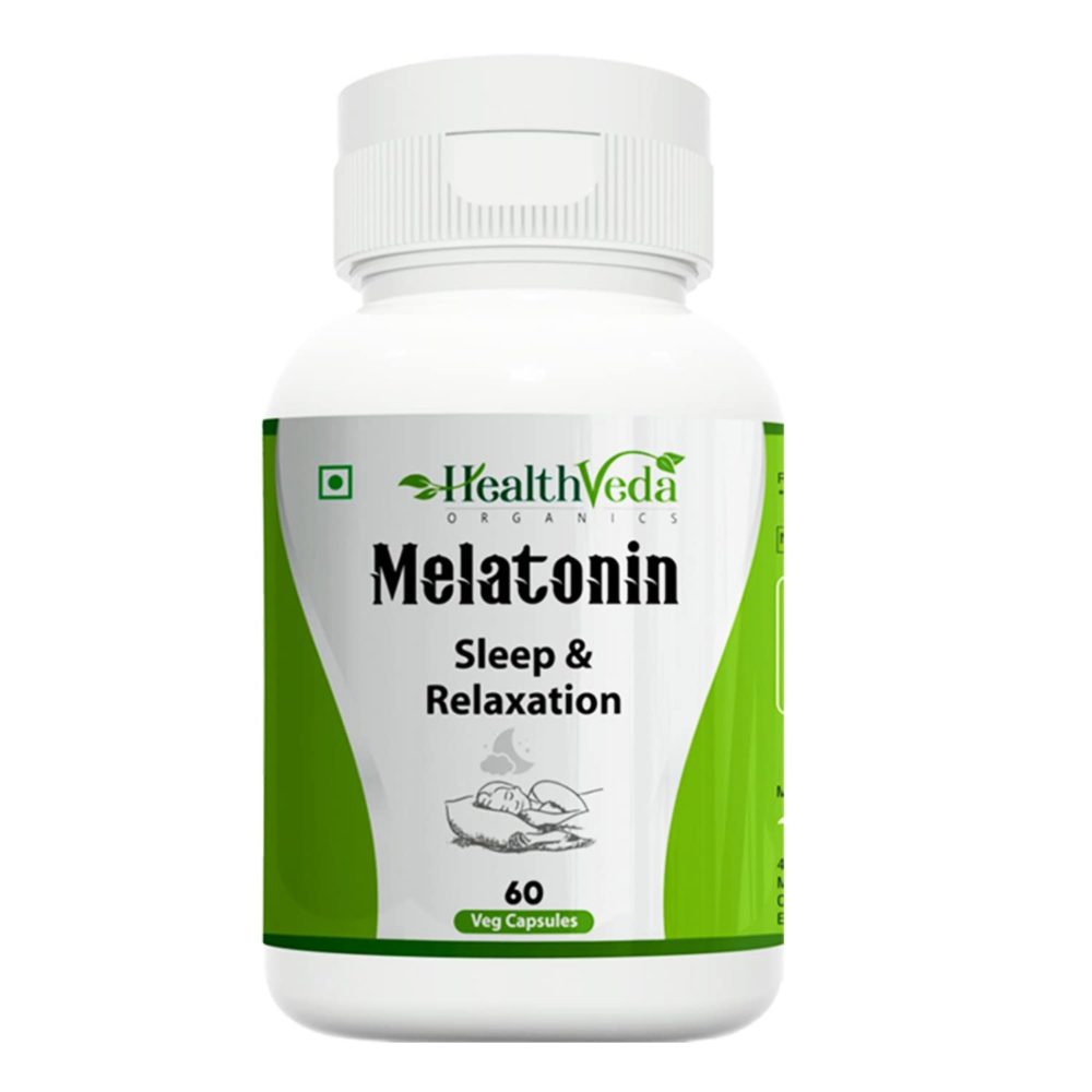 Health Veda Organics Melatonin Capsules for Better Sleep & Relaxation