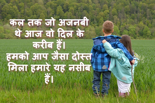 anjan dosti shayari hindi 